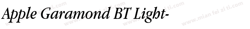 Apple Garamond BT Light字体转换